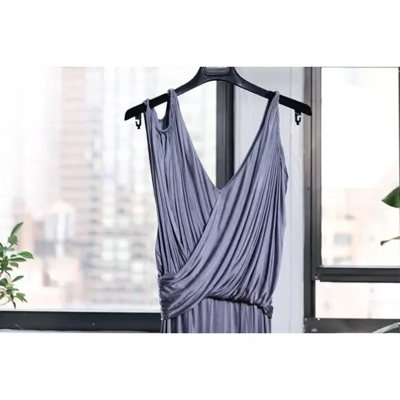 Alexander McQueen Vintage Gray Ruffle Dress S/S 2007 (Size IT44)